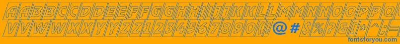 RewindertitulcmotloblRegular Font – Blue Fonts on Orange Background