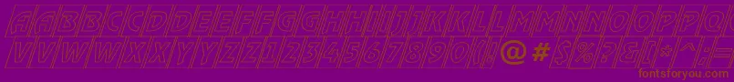 RewindertitulcmotloblRegular Font – Brown Fonts on Purple Background