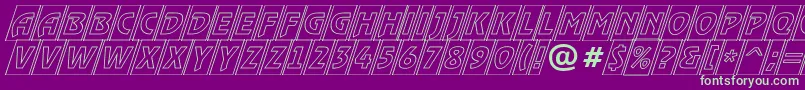 RewindertitulcmotloblRegular Font – Green Fonts on Purple Background