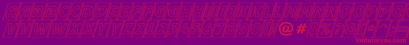 RewindertitulcmotloblRegular Font – Red Fonts on Purple Background