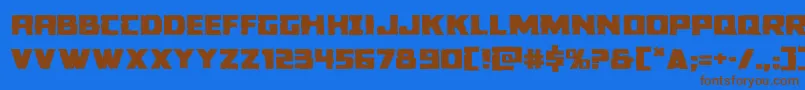Colossusexpand Font – Brown Fonts on Blue Background