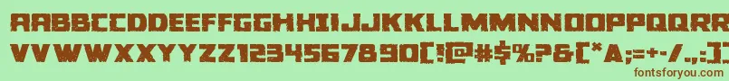 Colossusexpand-fontti – ruskeat fontit vihreällä taustalla