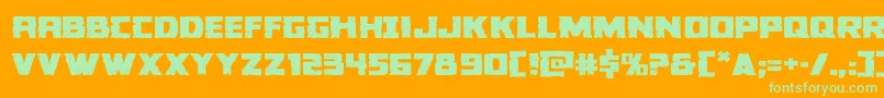 Colossusexpand Font – Green Fonts on Orange Background