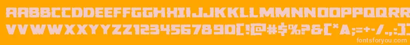 Colossusexpand-Schriftart – Rosa Schriften auf orangefarbenem Hintergrund