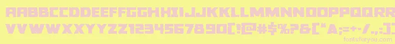 フォントColossusexpand – ピンクのフォント、黄色の背景