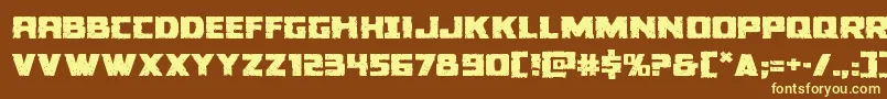 Colossusexpand-fontti – keltaiset fontit ruskealla taustalla