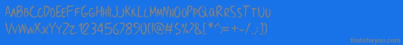 More about BrowncrowPersonalUseOnly Font BrowncrowPersonalUseOnly Font – Gray Fonts on Blue Background