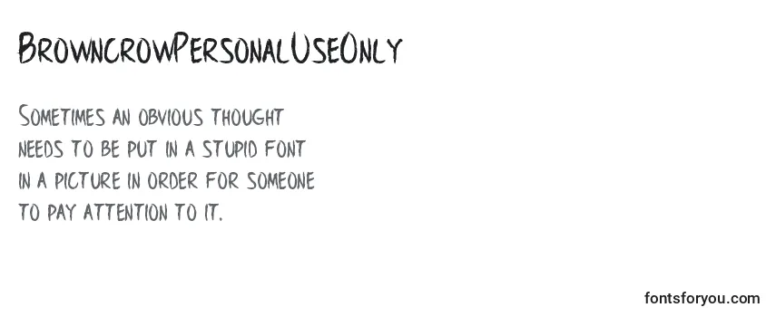 BrowncrowPersonalUseOnly (69331) Font
