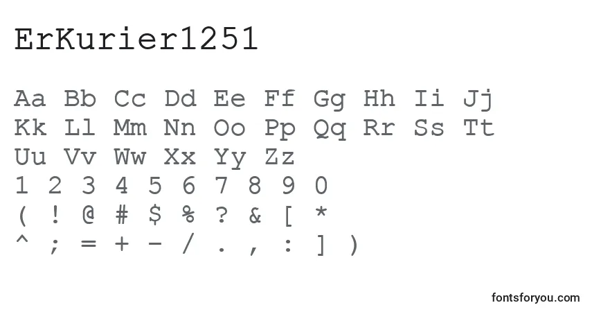 Шрифт ErKurier1251 – алфавит, цифры, специальные символы