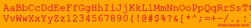 Шрифт ErKurier1251 – красные шрифты на оранжевом фоне