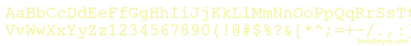 ErKurier1251-fontti – keltaiset fontit valkoisella taustalla