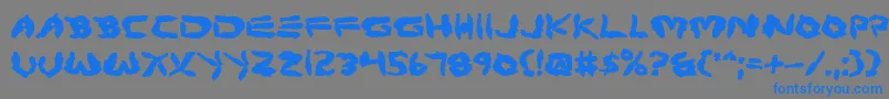 Шрифт Protov2b – синие шрифты на сером фоне