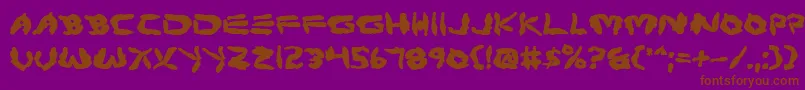 Protov2b Font – Brown Fonts on Purple Background