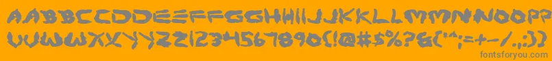 Protov2b Font – Gray Fonts on Orange Background