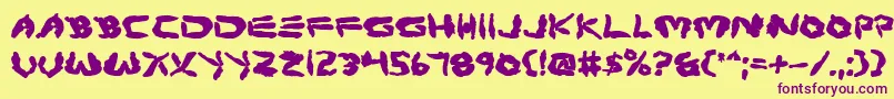 Шрифт Protov2b – фиолетовые шрифты на жёлтом фоне