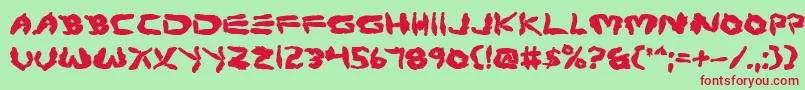 Protov2b Font – Red Fonts on Green Background