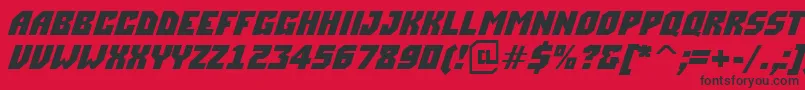 ASimplerBoldItalic Font – Black Fonts on Red Background