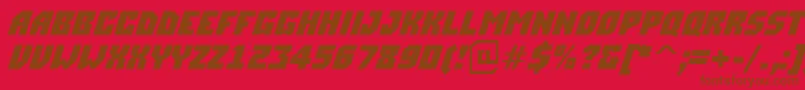 ASimplerBoldItalic Font – Brown Fonts on Red Background