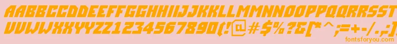 ASimplerBoldItalic Font – Orange Fonts on Pink Background