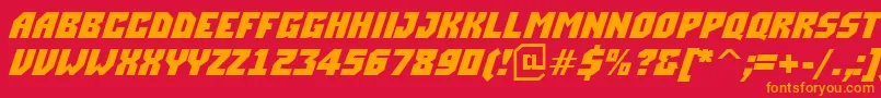 ASimplerBoldItalic Font – Orange Fonts on Red Background