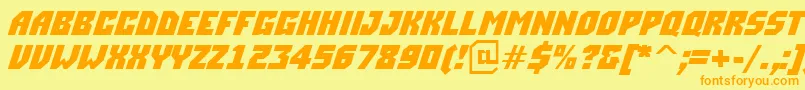 ASimplerBoldItalic Font – Orange Fonts on Yellow Background