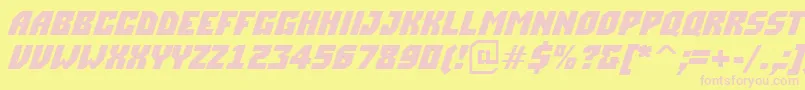 ASimplerBoldItalic Font – Pink Fonts on Yellow Background