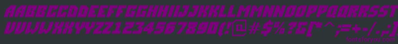 ASimplerBoldItalic Font – Purple Fonts on Black Background