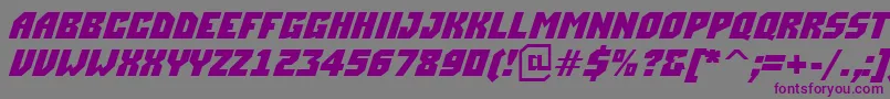 ASimplerBoldItalic Font – Purple Fonts on Gray Background