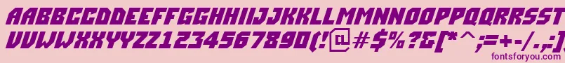 ASimplerBoldItalic Font – Purple Fonts on Pink Background