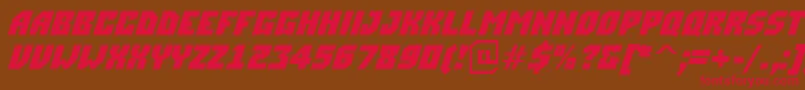 ASimplerBoldItalic Font – Red Fonts on Brown Background