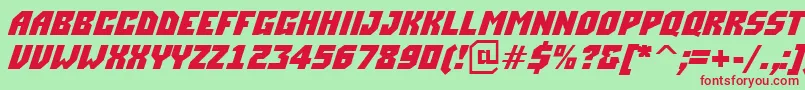 ASimplerBoldItalic Font – Red Fonts on Green Background