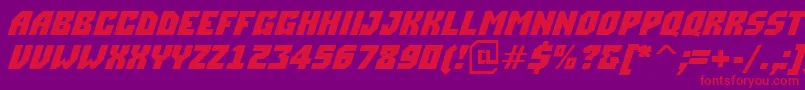 ASimplerBoldItalic Font – Red Fonts on Purple Background