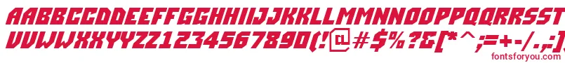 ASimplerBoldItalic Font – Red Fonts on White Background