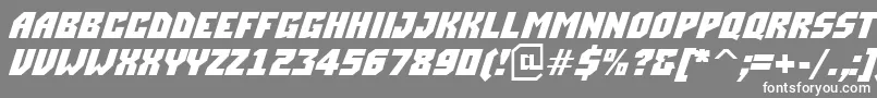 フォントASimplerBoldItalic – 灰色の背景に白い文字