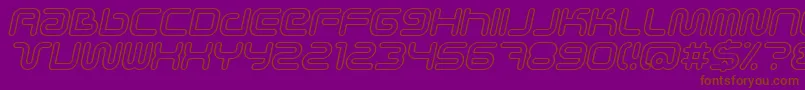 SciFiedOutlineItalic Font – Brown Fonts on Purple Background