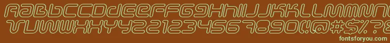 SciFiedOutlineItalic Font – Green Fonts on Brown Background