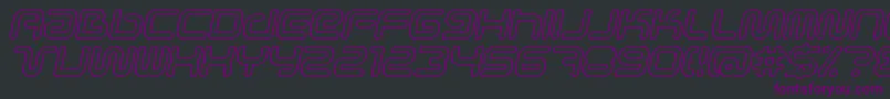 SciFiedOutlineItalic Font – Purple Fonts on Black Background