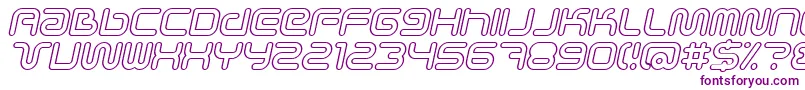 SciFiedOutlineItalic Font – Purple Fonts on White Background