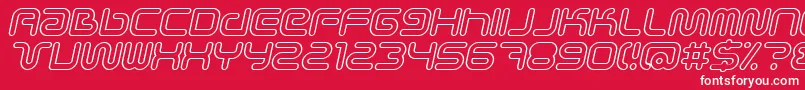 SciFiedOutlineItalic Font – White Fonts on Red Background