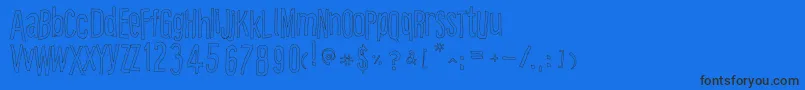Cartooneastoutline Font – Black Fonts on Blue Background