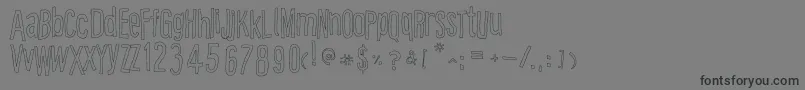 Cartooneastoutline Font – Black Fonts on Gray Background