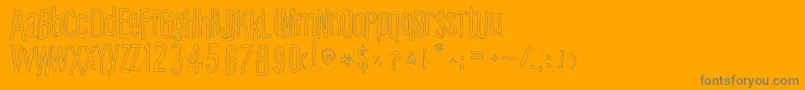 Cartooneastoutline Font – Gray Fonts on Orange Background