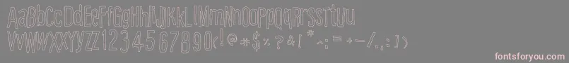 Cartooneastoutline Font – Pink Fonts on Gray Background