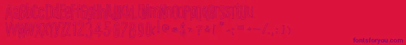 Cartooneastoutline Font – Purple Fonts on Red Background