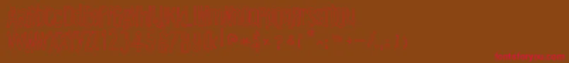 Cartooneastoutline Font – Red Fonts on Brown Background