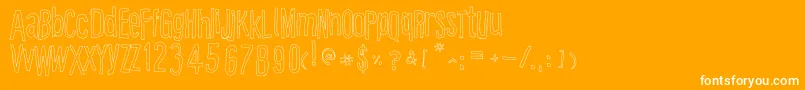 Cartooneastoutline Font – White Fonts on Orange Background