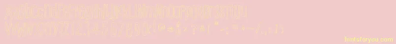 Weitere Informationen zur Cartooneastoutline-Schriftart Cartooneastoutline-Schriftart – Gelbe Schriften auf rosa Hintergrund