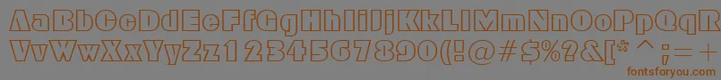 Подробнее о шрифте FfxBlockOutline Шрифт FfxBlockOutline – коричневые шрифты на сером фоне
