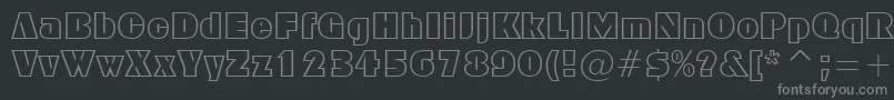 FfxBlockOutline Font – Gray Fonts on Black Background