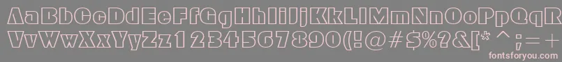 FfxBlockOutline Font – Pink Fonts on Gray Background